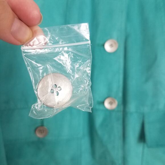 Vintage Reversible Suede & Waterproof Rain Jacket Green and Beige - Picture 10 of 10